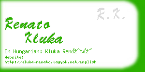 renato kluka business card